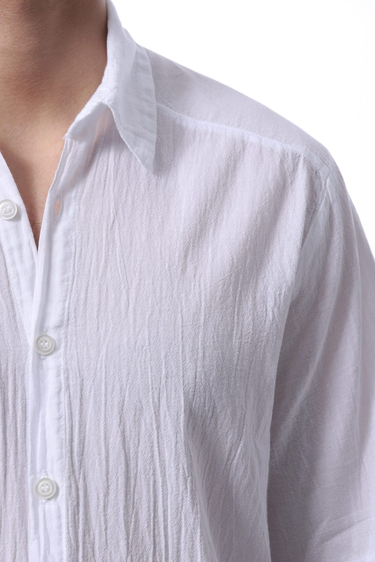 MENS WHITE CLASSIC FIT SHIRT WITH BUTTONS - Image 2